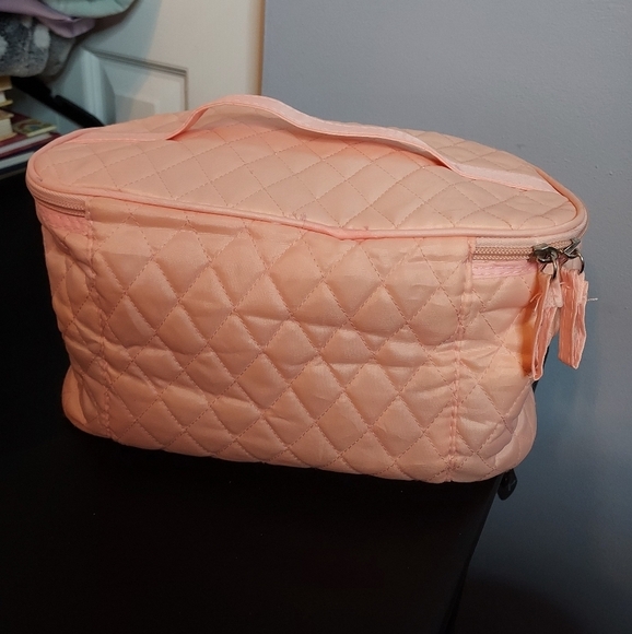 Caboodles Pink Quilted Cosmetic Makeup Carrying Bag - Picture 4 of 8